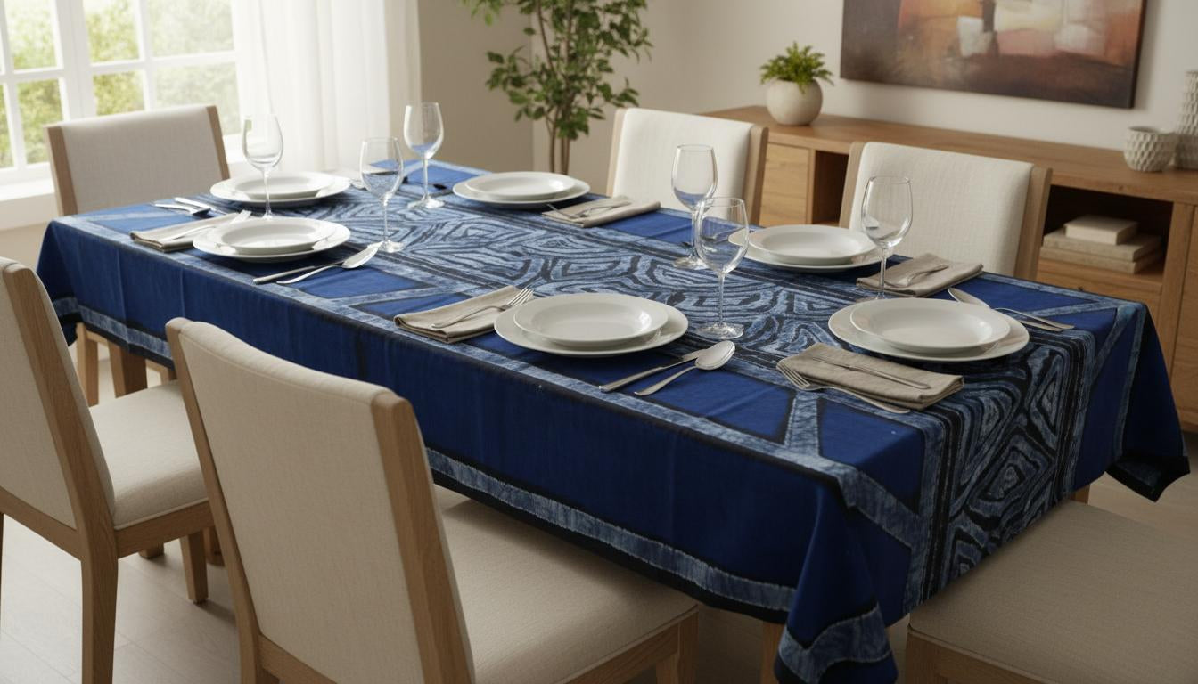 Blue Kora Tablecloth