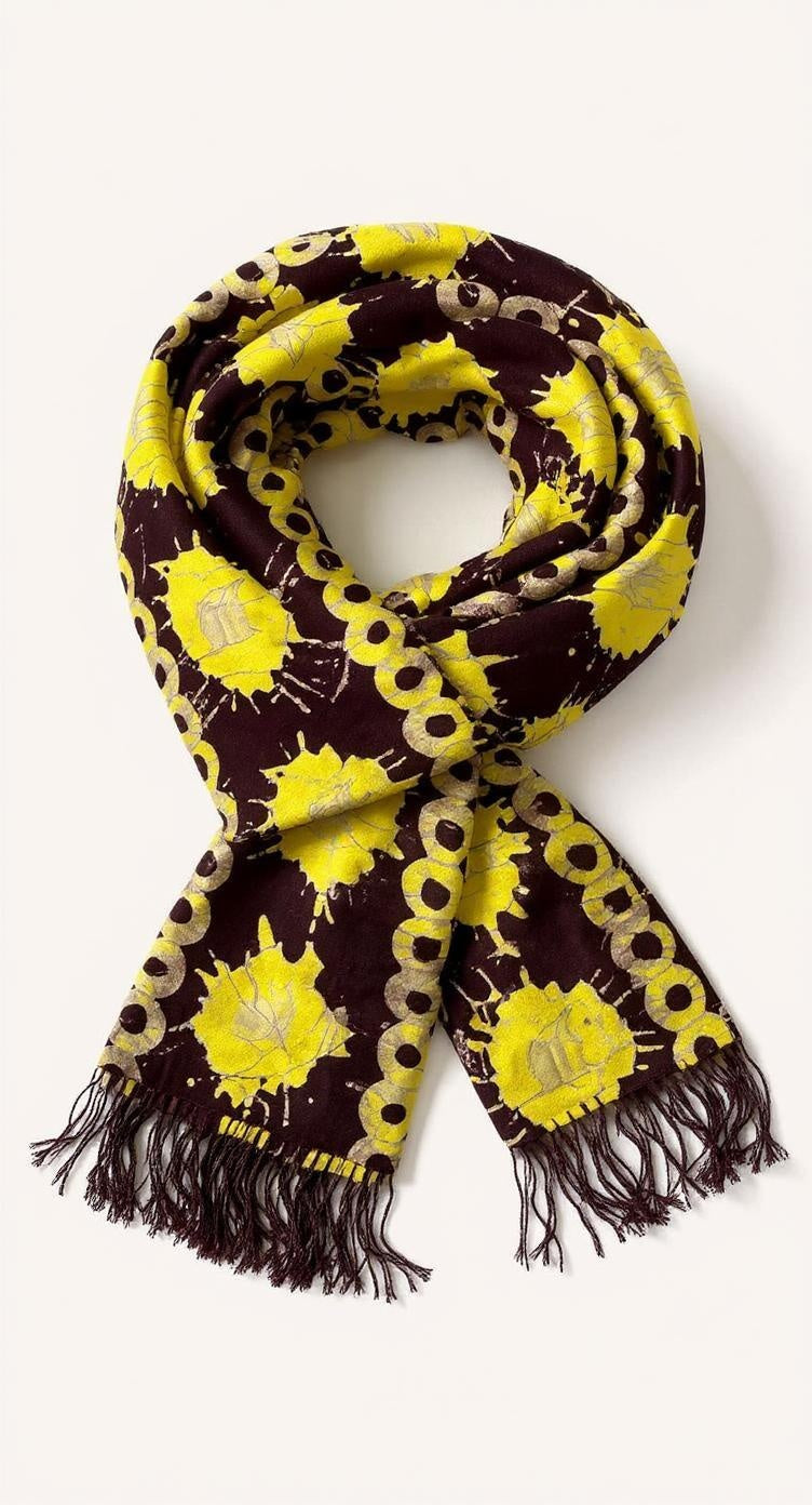 Marigold Mirage Batik Scarf