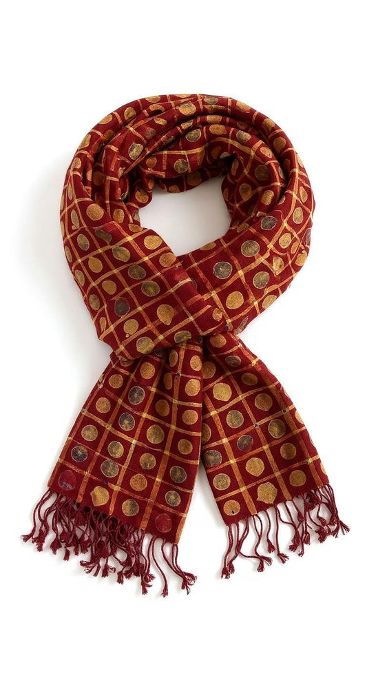 Garnet Drift Batik Scarf