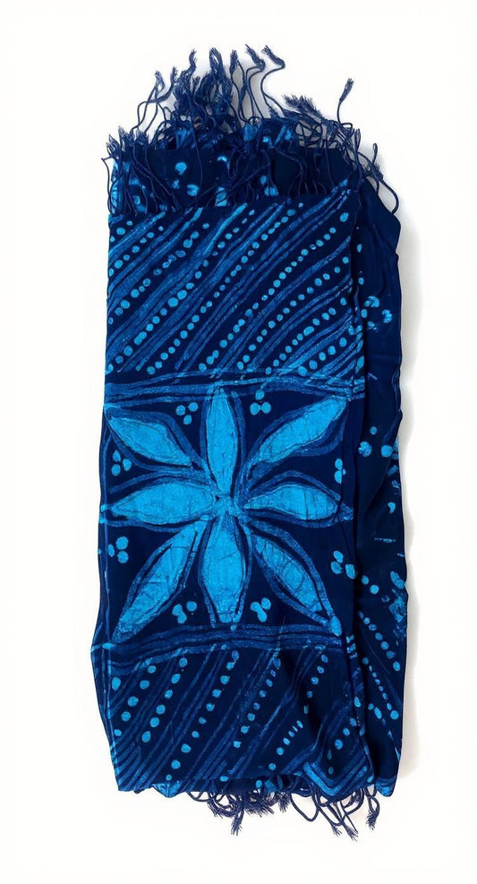 Azure Dusk Batik Scarf