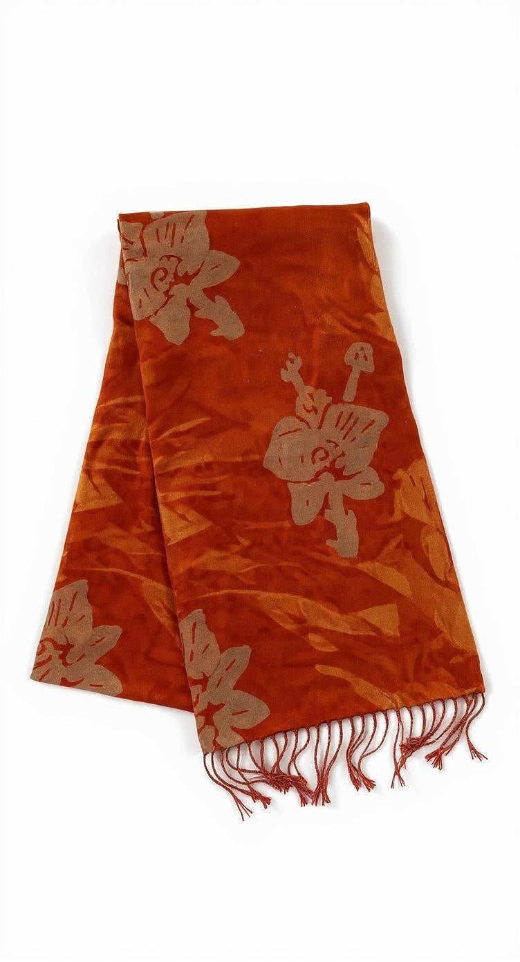 Coral Sunset Batik Scarf