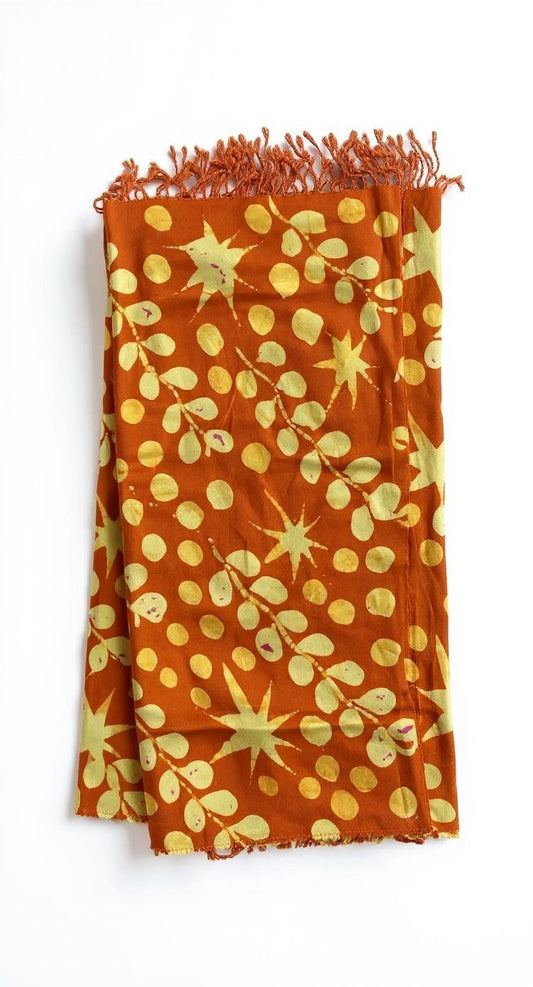 Sunset Ember Batik Scarf