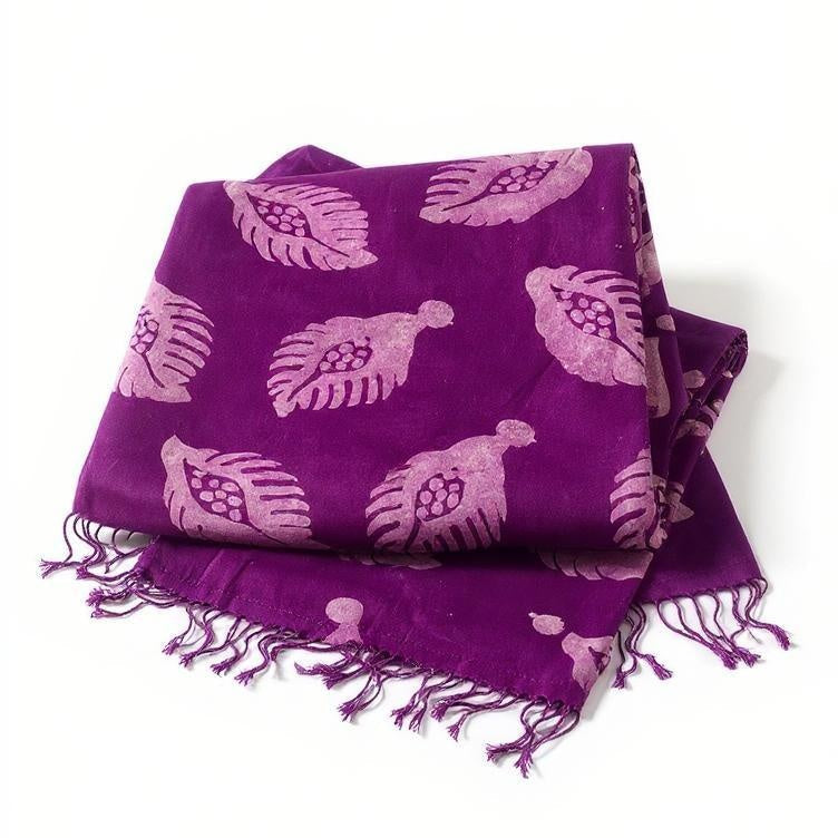 Amethyst Tide Batik Scarf
