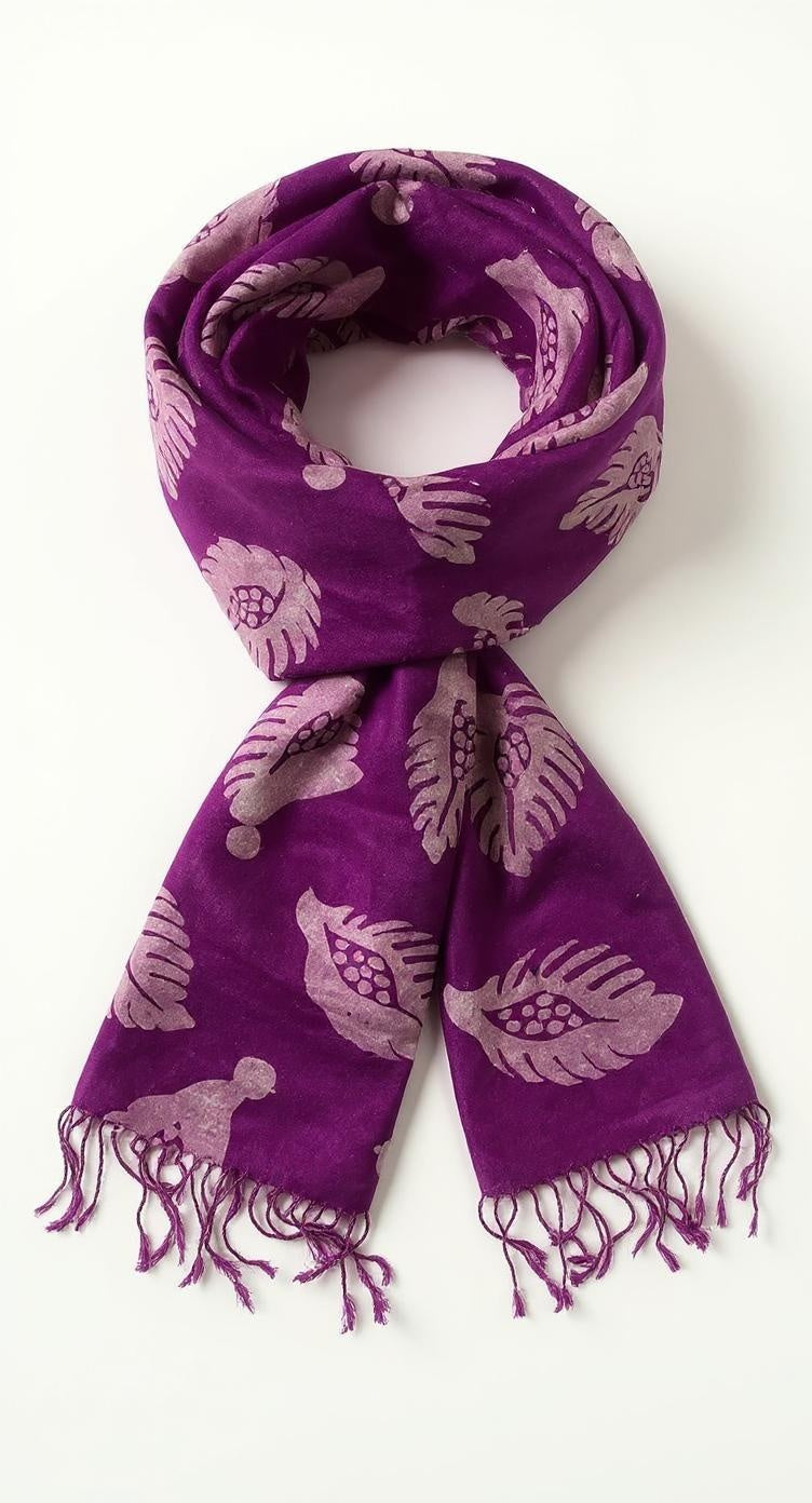 Amethyst Tide Batik Scarf