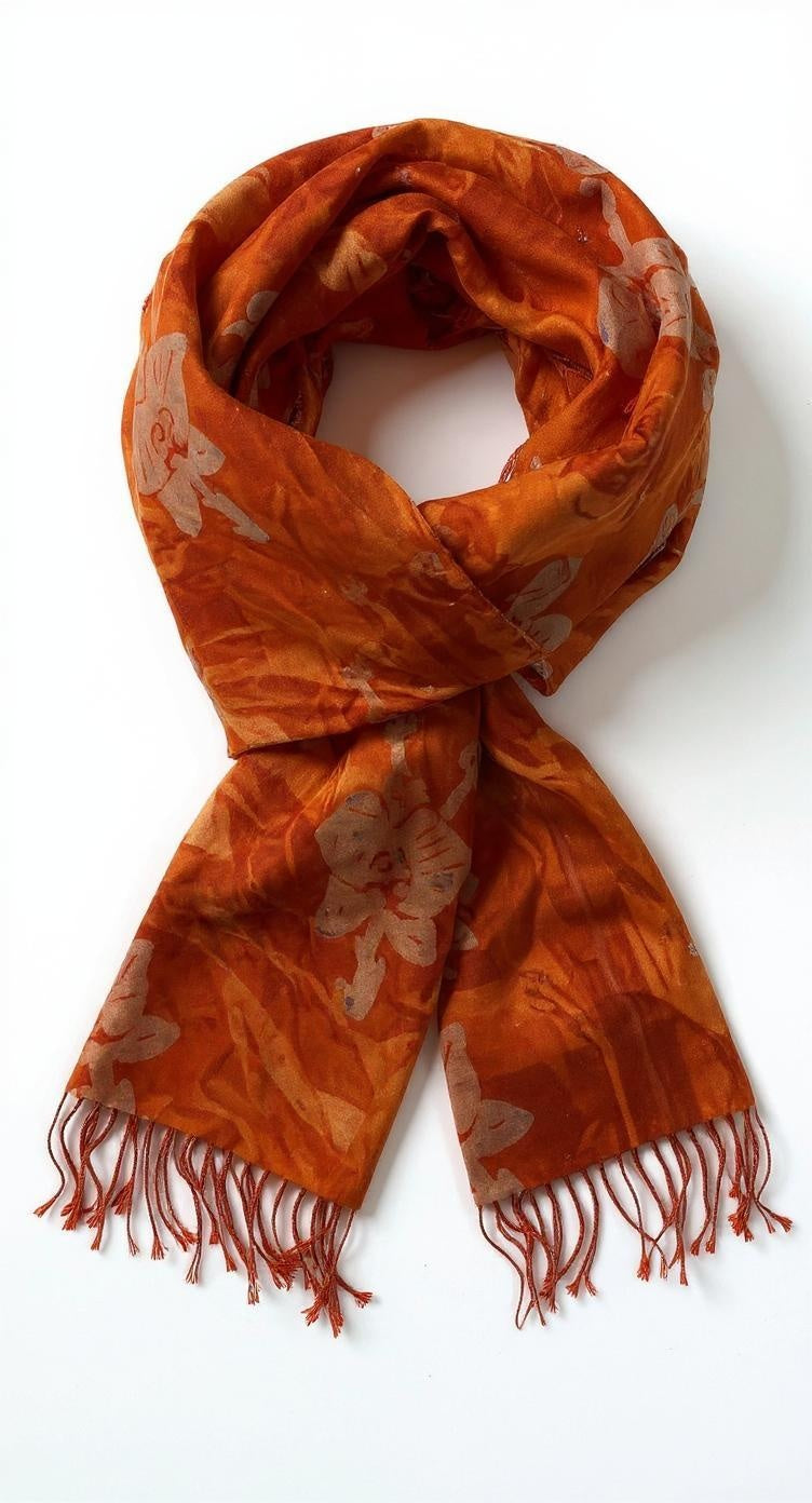 Coral Sunset Batik Scarf